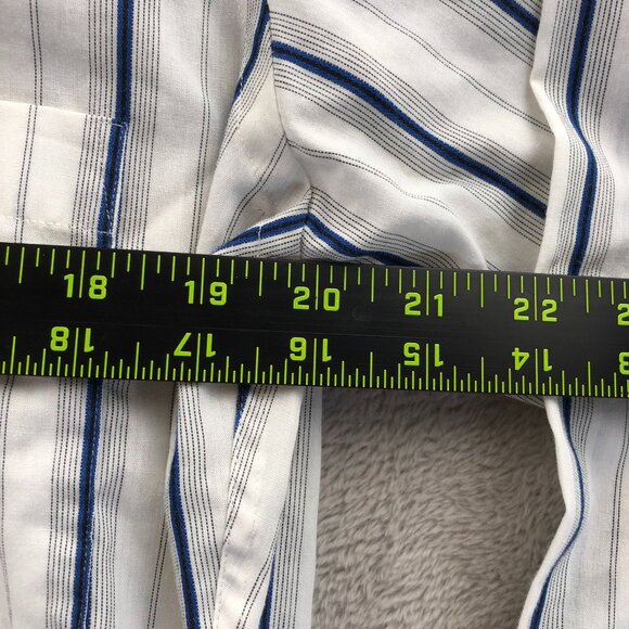 Geoffrey Beene Mens Dress Shirt Size 15.5 Neck Long Sleeve Pinstriped Button Up - Picture 4 of 7